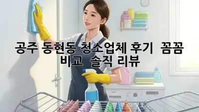 공주 동현동 청소업체 후기 ✨ 꼼꼼 비교 & 솔직 리뷰!
